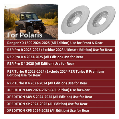 2 x Rear Brake Rotor for Polaris RZR Pro R / RZR Pro R 4 (2023–2025)