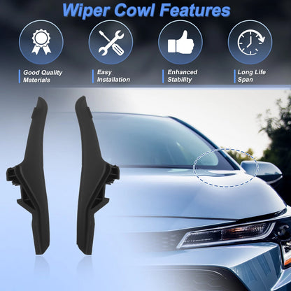 Set of 2 Windshield Cowl Replacement for Toyota Corolla LE (2014–2019) 53824-02070