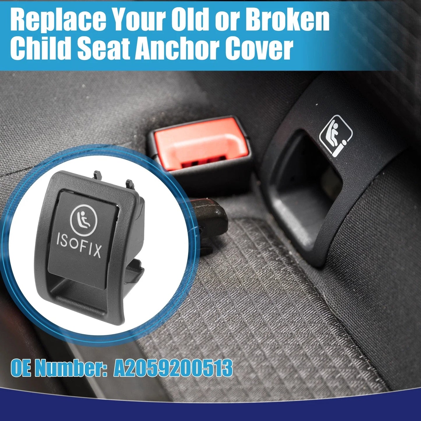 Rear Child Seat Anchor ISOFix Cover for Mercedes Benz