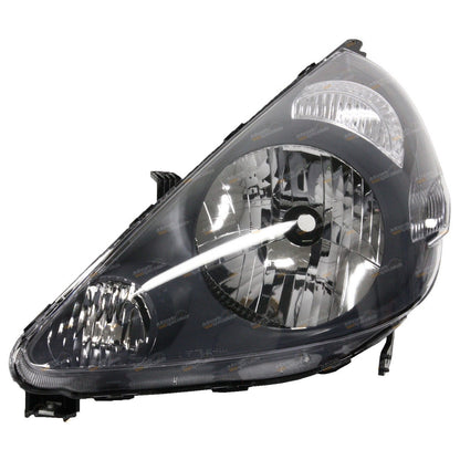 Set of 2 Black Headlights for Honda Jazz GD Series (2002–2004)