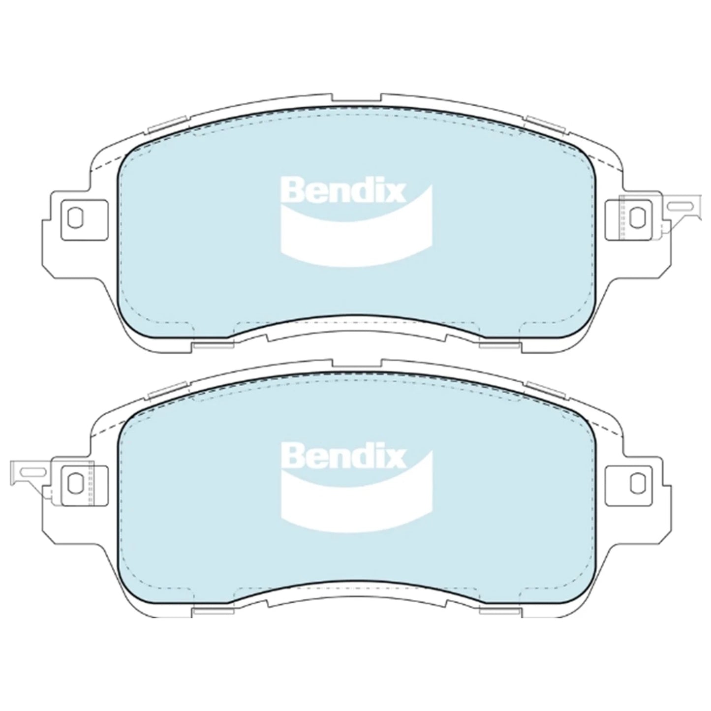 Set of 4 Front Disc Brake Pads for Mazda 2 DJ DL (2014–2025)