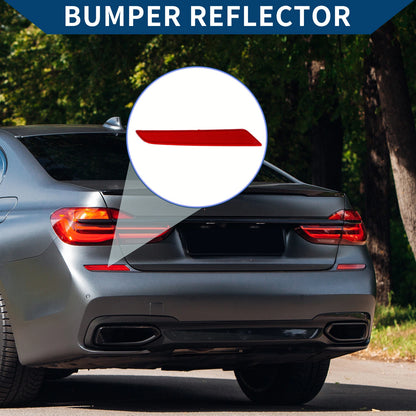 Bumper Reflector No.63148063197 for BMW 740i (2016–2019) Red Rear Left
