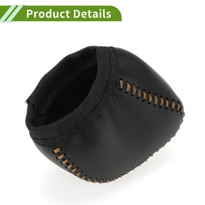 Gear Shift Knob Cover for Lexus NX250 2022-2023 Black Brown Faux Leather