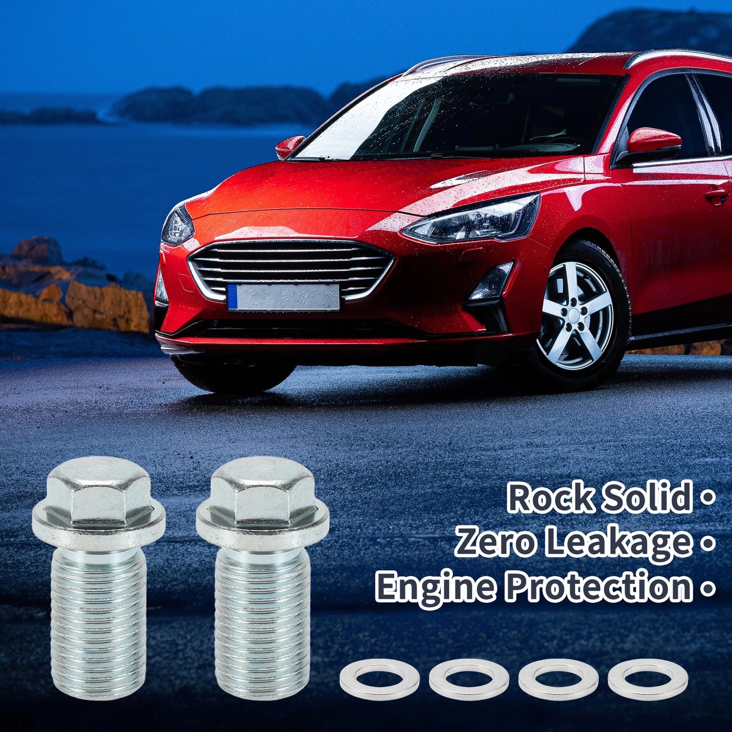 Set of 1 M12x1.5 Engine Oil Drain Plug with Gasket for Car Motorcycle