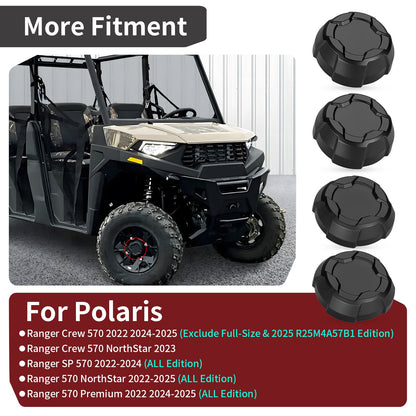 Set of 4 Wheel Rim Caps for Polaris Ranger 570 Crew (2015–2021)