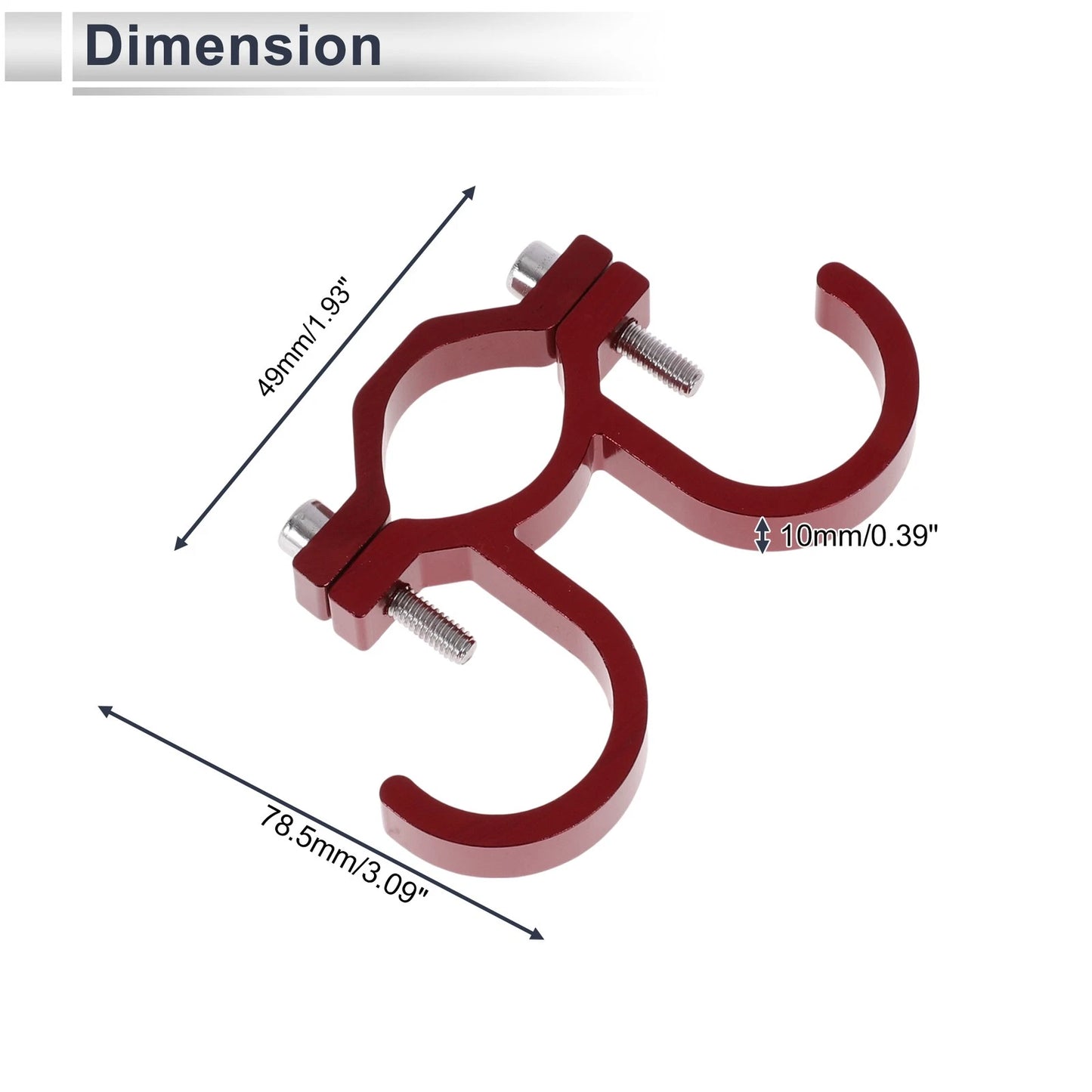 Set of 1 Arc Aluminum Alloy Motorcycle Hanging Hook for Universal Use