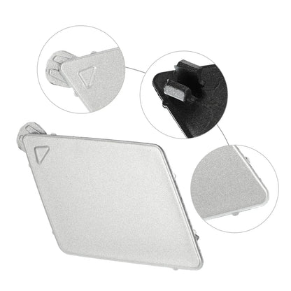 Tow Hook Cover Front Bumper for BMW 5 Series F10 Sedan Silver Tone