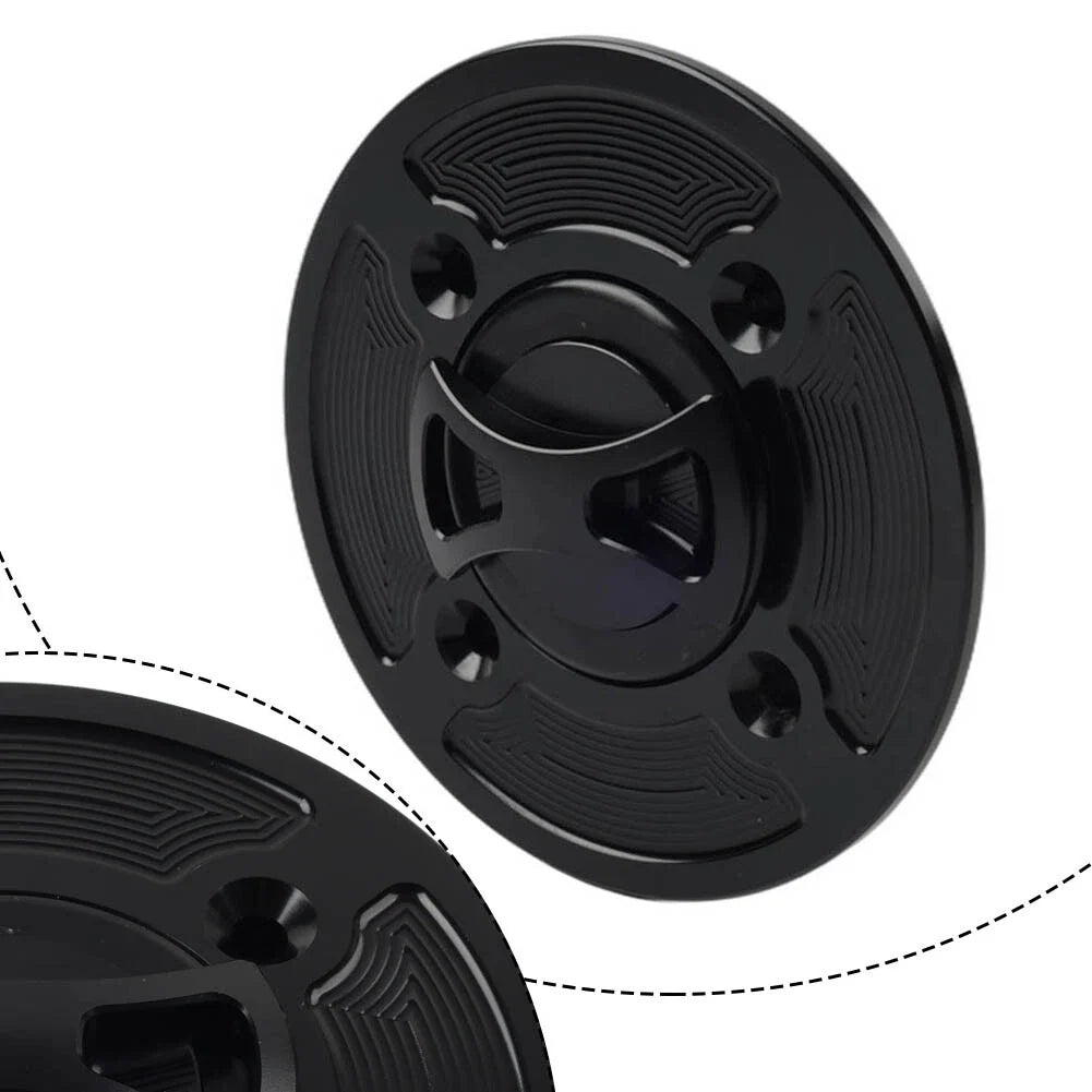 Black Fuel Gas Tank Cap Cover for APRILIA RSV1000 (2004-2008) Tuono V4R (2011-2017) RSV4 R