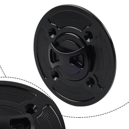 Black Fuel Gas Tank Cap Cover for APRILIA RSV1000 (2004-2008) Tuono V4R (2011-2017) RSV4 R