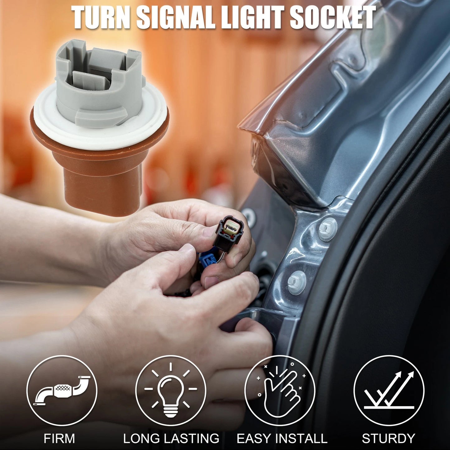 Turn Signal Light Socket for Dodge Grand Caravan (2011–2020) 3 Pins No.68030801AA
