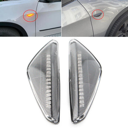 ABS Dynamic LED Side Marker Turn Signal Lights for BMW F25 E70 E71 E72 E70 (2010-2017)