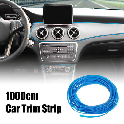 10m Light Blue Interior Gap Door Edge Trim Strip for Universal Cars