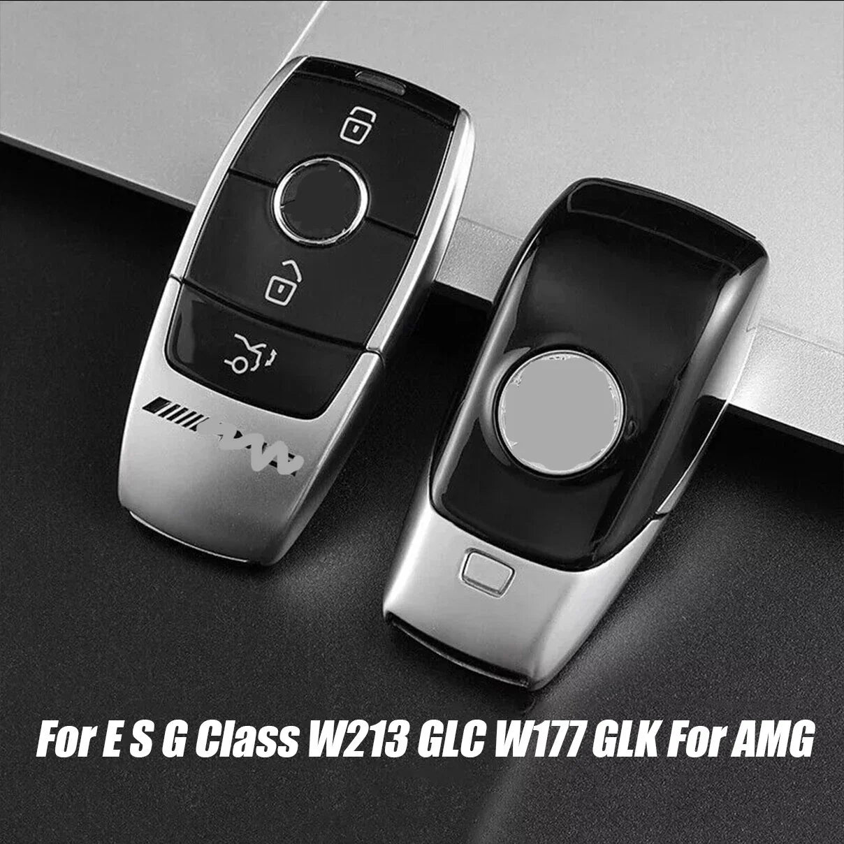 Car Key Fob Case Cover for E-Class W213 GLC W177 GLK AMG (2008–2023)