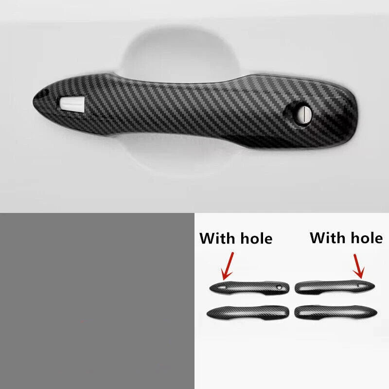 8Pcs Carbon Fiber Door Handle Bowl Cover Trim for Toyota Corolla (2019–2023)