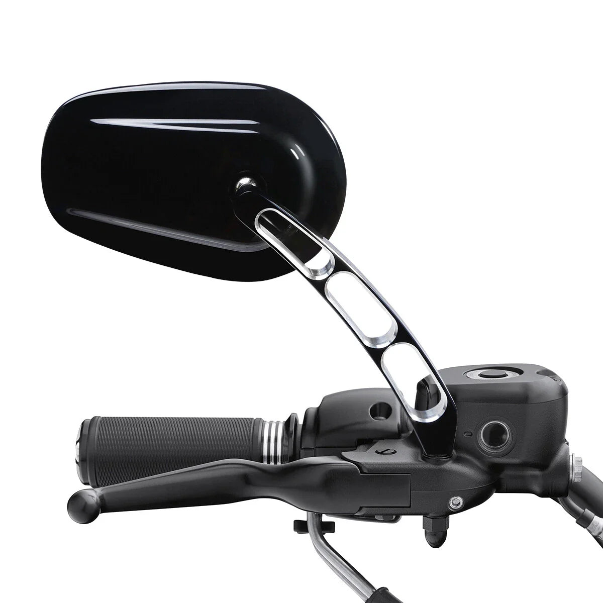 8mm Rear Black View Mirrors for Harley Touring Road King Street Glide Ultra