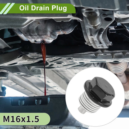 Set of 2 M16x1.5 Copper Oil Drain Plug with Gasket for Car Motorcycle