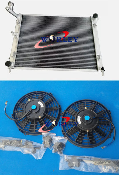 3-Row Aluminum Radiator with Fans for Hyundai i30/Elantra (2006–On)