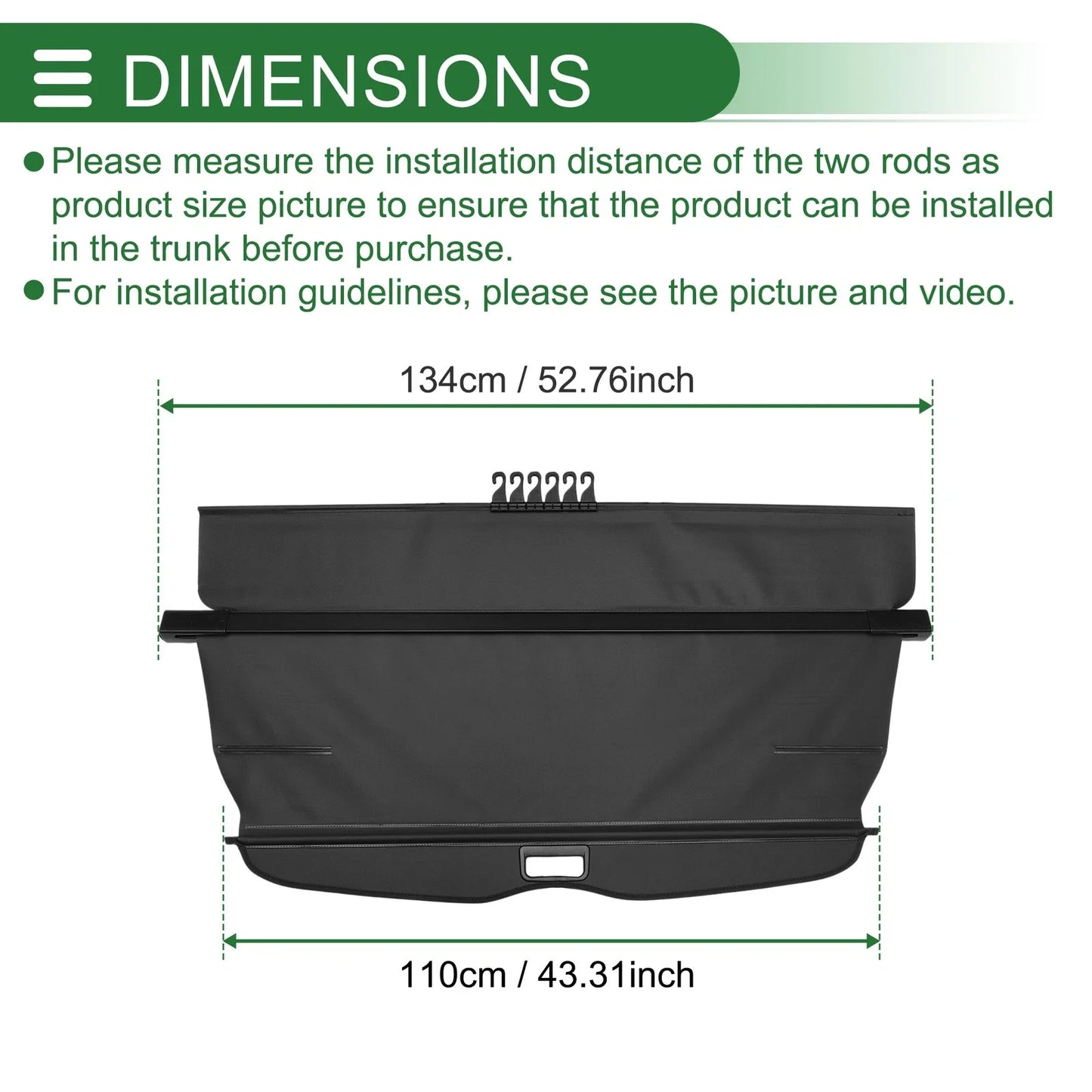 Cargo Cover for Chevrolet Captiva 2006-2016 Gloss Black