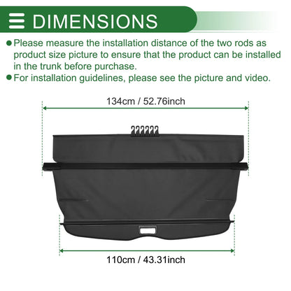 Cargo Cover for Chevrolet Captiva 2006-2016 Gloss Black