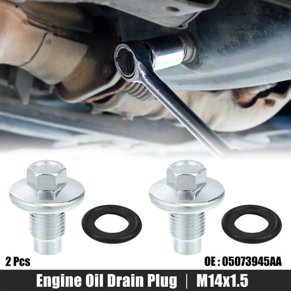M14x1.5 Steel Engine Oil Drain Plug Screws for Mercedes-Benz
