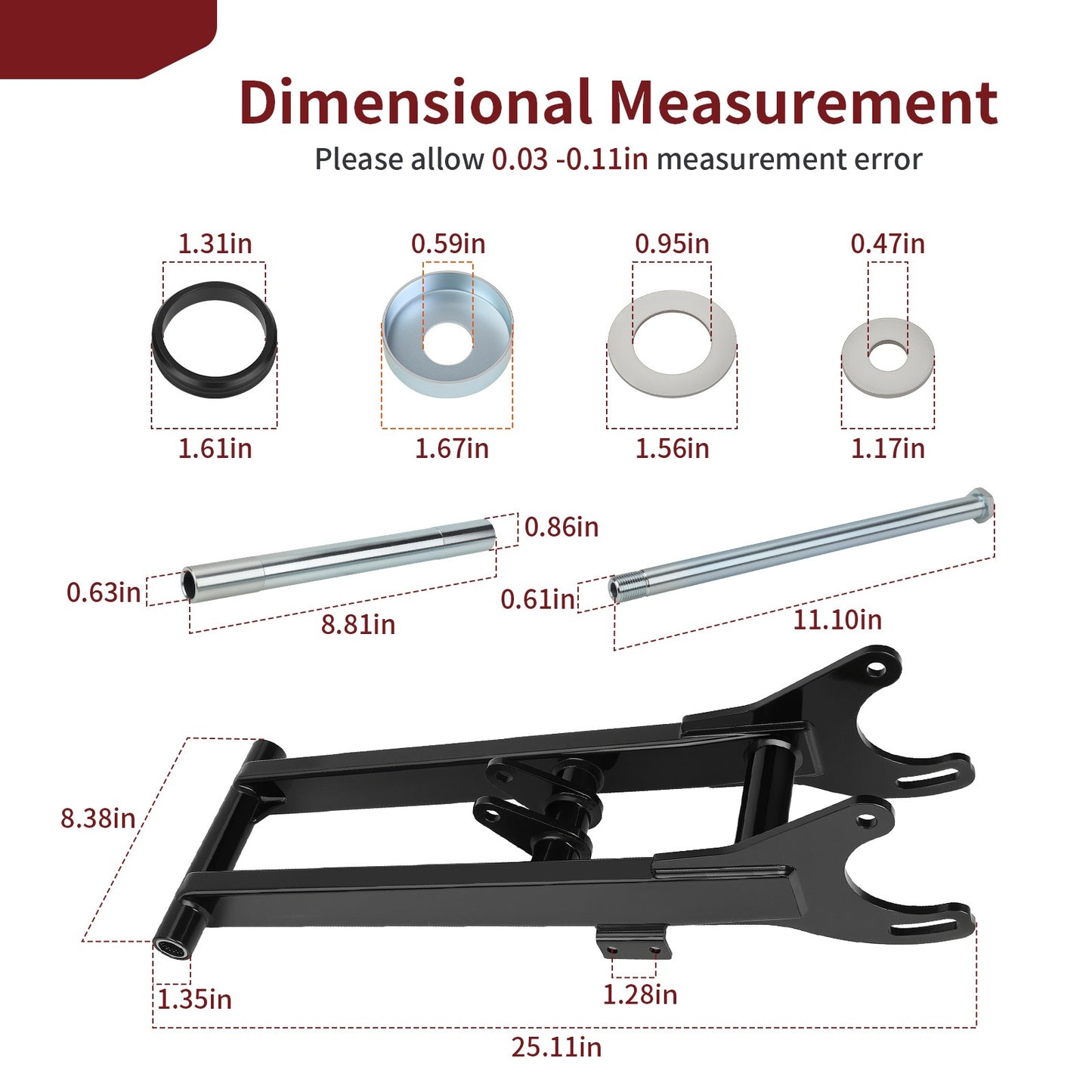 4" Extended Rear Swingarm for Yamaha Banshee 350 (1987–2006)