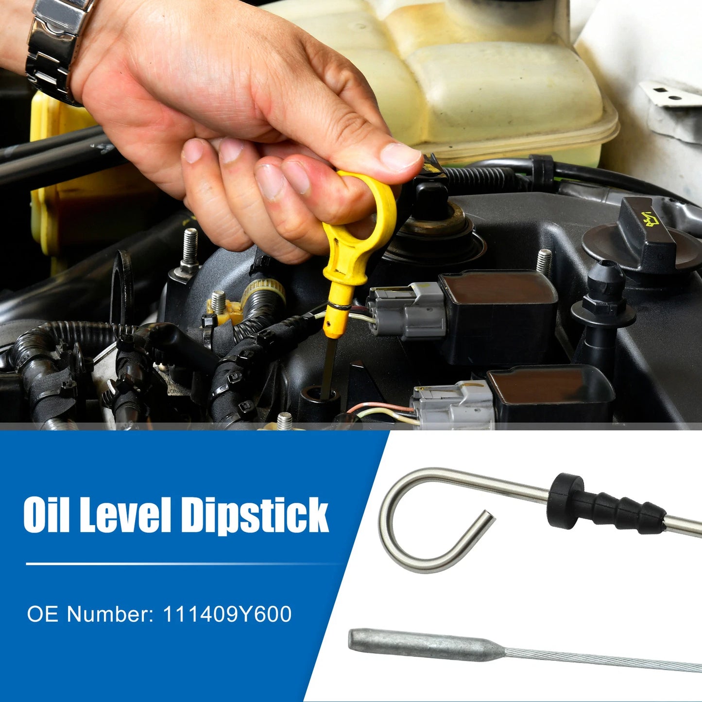 Engine Oil Level Indicator Dipstick for Nissan Patrol GQ Y60 (1988–1997) No. 111409Y600