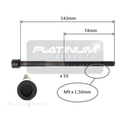 Engine Cylinder Head Bolt Set for Toyota Echo (1999–2005)