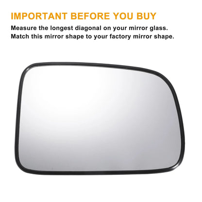 White Heated Mirror Glass for Honda CR-V (2007-2016) - Left & Right Pair