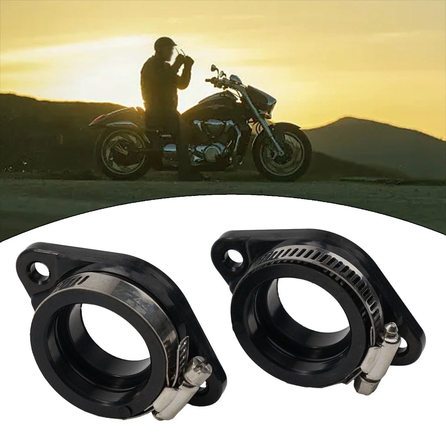 Manifold Boot / 28mm 30mm 2x / ATV Adapter Carburetor Flange for Intake Manifold