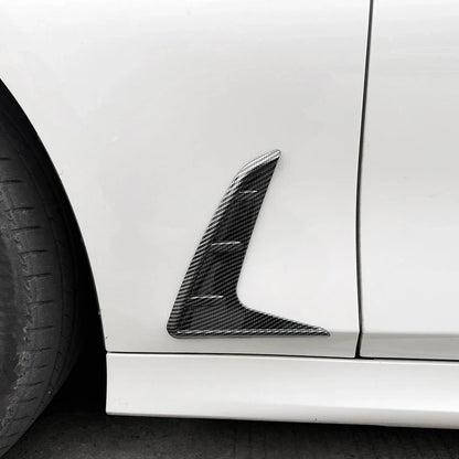 2X Carbon Look Add-On Side Fender Vent Duct Trims for BMW 3-Series G20/G21