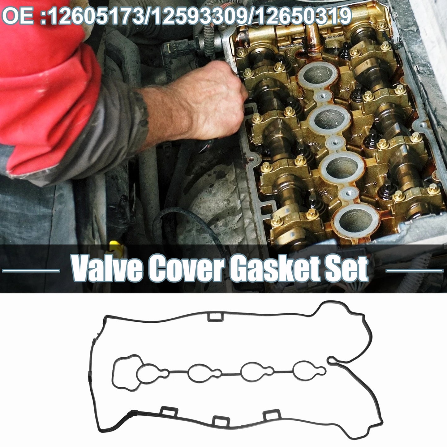 Set of 1 Valve Cover Gasket for Buick Verano (2013–2016) No. 12605173/12593309/12650319