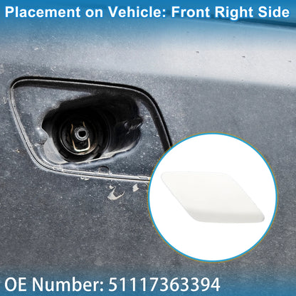 Washer Nozzle Cover Cap No. 51117363394 for BMW 428i (2014–2016) Unpainted