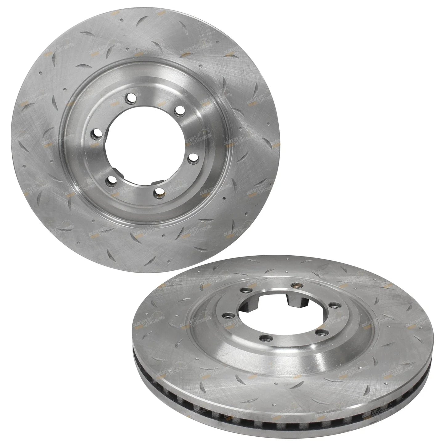 Front 12~16 Dimple Drilled & Slotted Disc Brake Rotors for D-Max