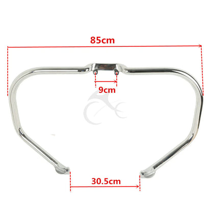 Chrome/Black Engine Guard Crash Bar for Indian Chieftain Roadmaster (2014-2025)