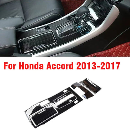 Steel Central Console Gear Shift Panel Trim for Honda Accord (2013–2017)