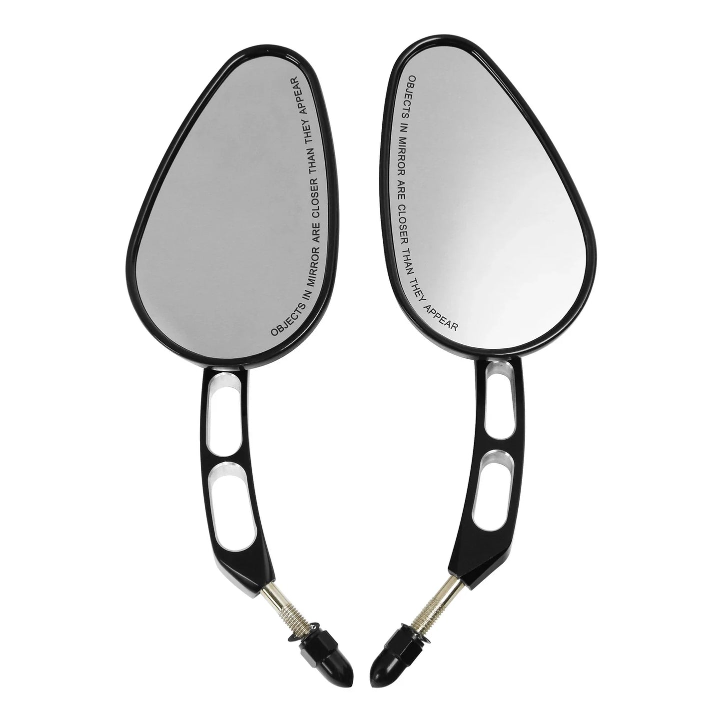 8mm Black Rear-View Mirrors for Harley Sportster Softail Electra Road Glide