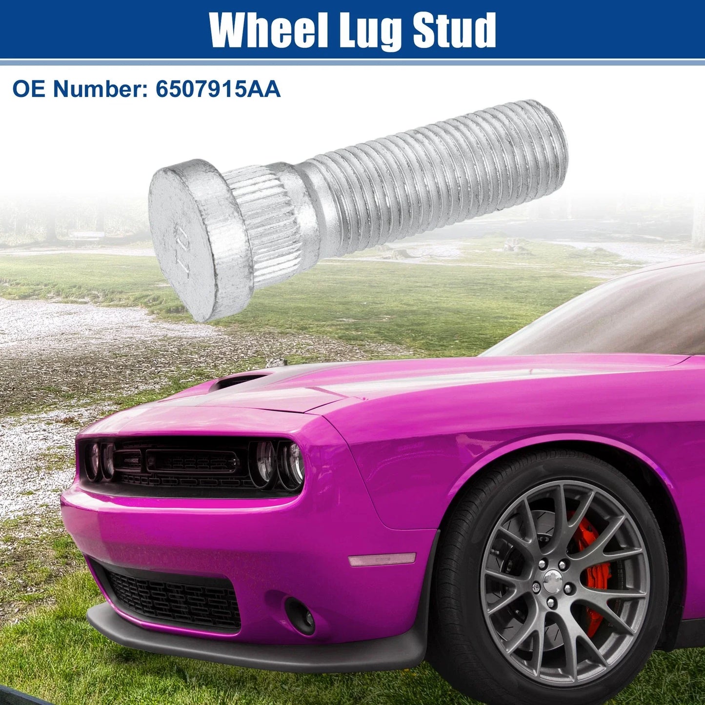 5 x M14x1.5 Car Wheel Lug Bolt Nuts for Dodge Challenger Charger (2015-2023)