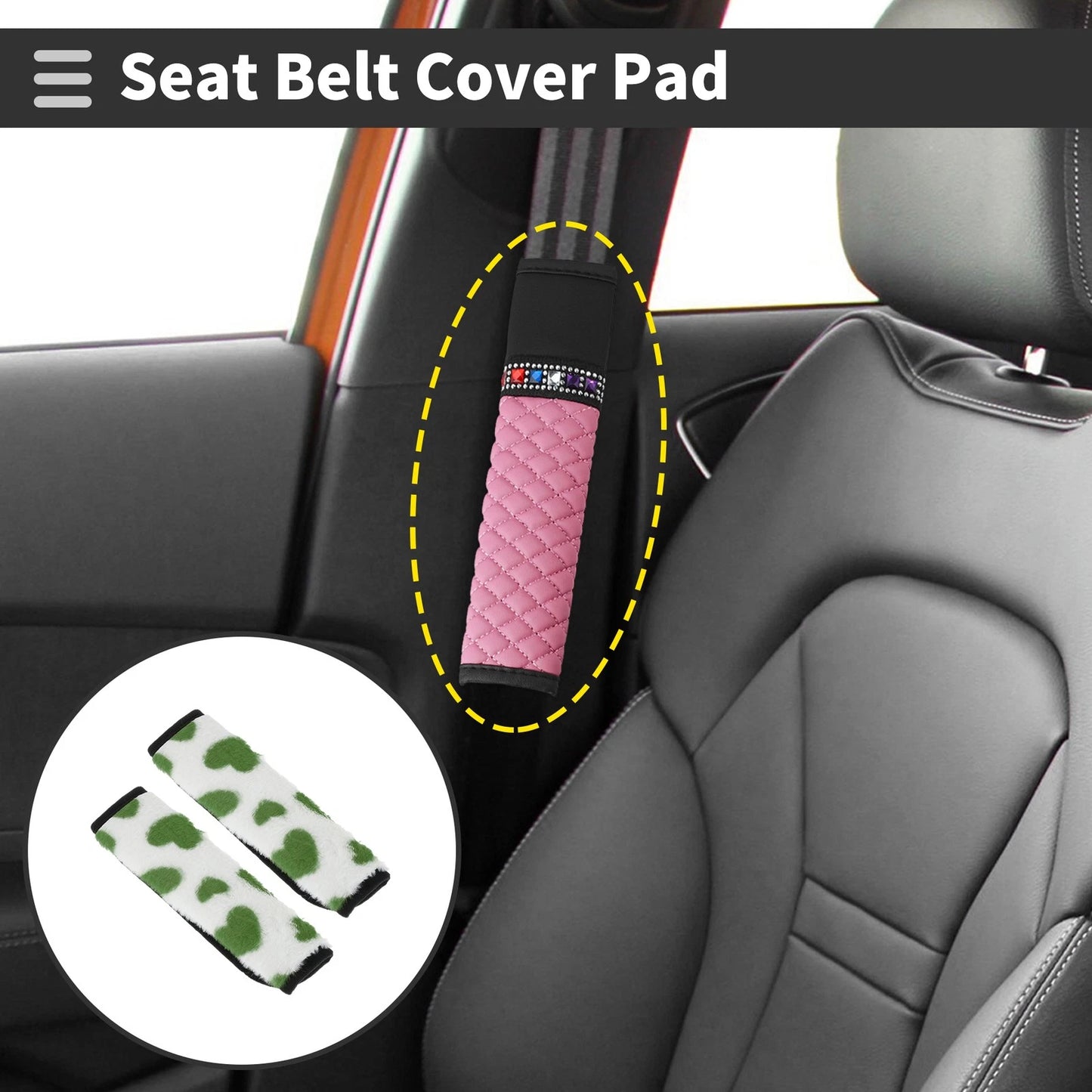 Seat Belt Cover Pad for Universal Fit (23cm)