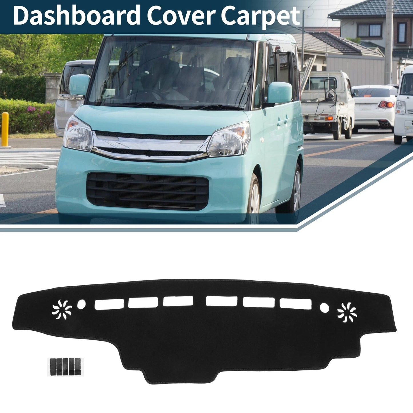 Dashboard Dash Cover Mat for Suzuki Every DA17V (2015–2024) - Black, Set of 1