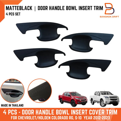 Matte Black Door Handle Cover Insert for Holden Colorado Ute (2012-2023)
