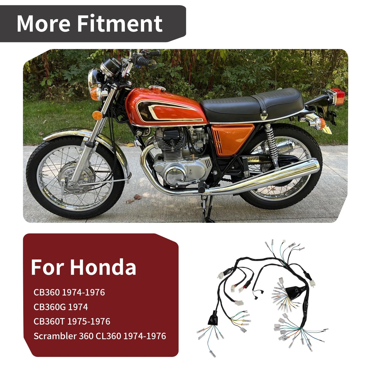Wiring Harness for Honda CB360/CL360 (1974–1976)