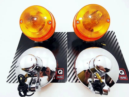 Kawasaki KZ900 73-75 Left Right Turn Signal Indicator Blinker Assy Set (2)