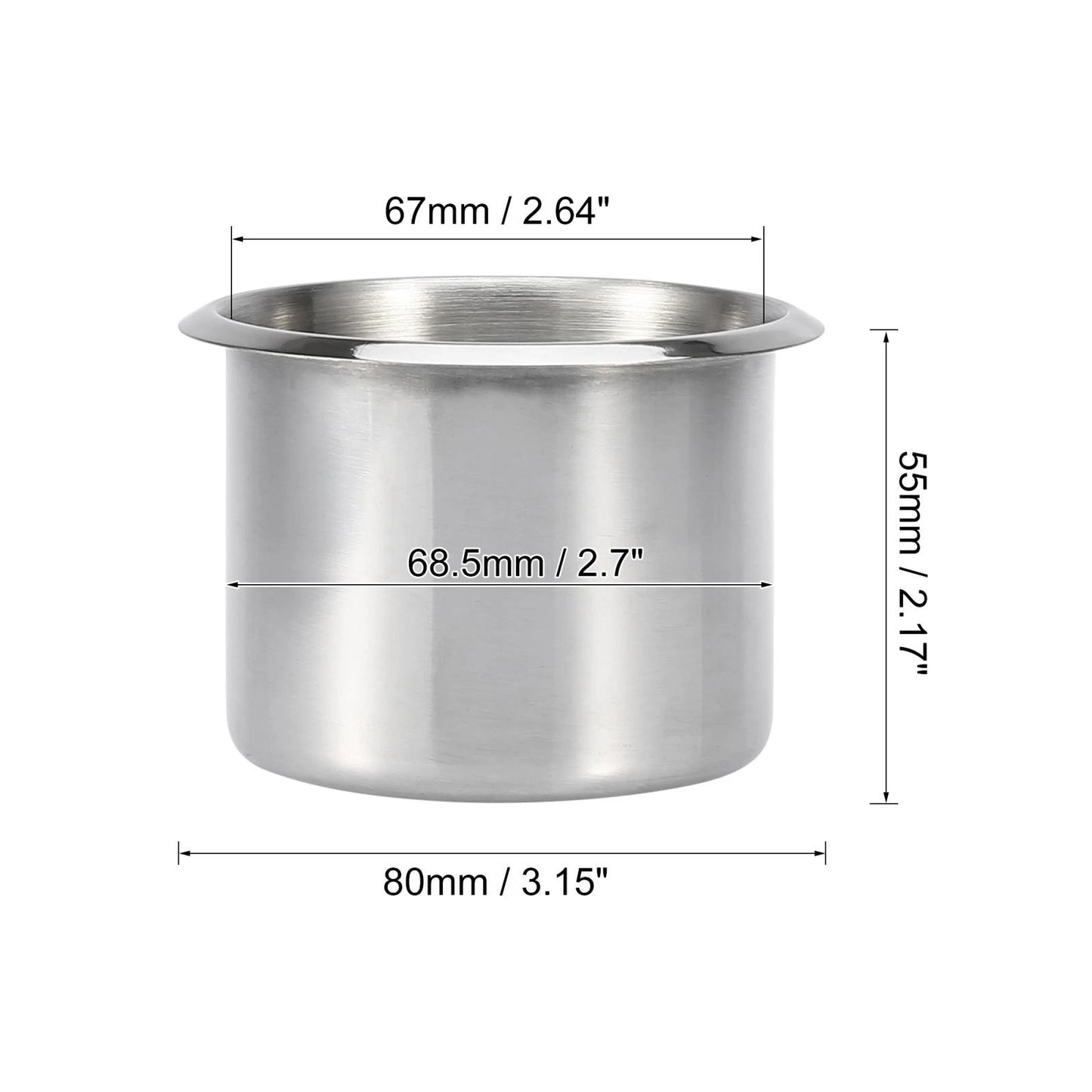 2X Stainless Steel Universal Cup Drink Holder for Marine Boats RVs