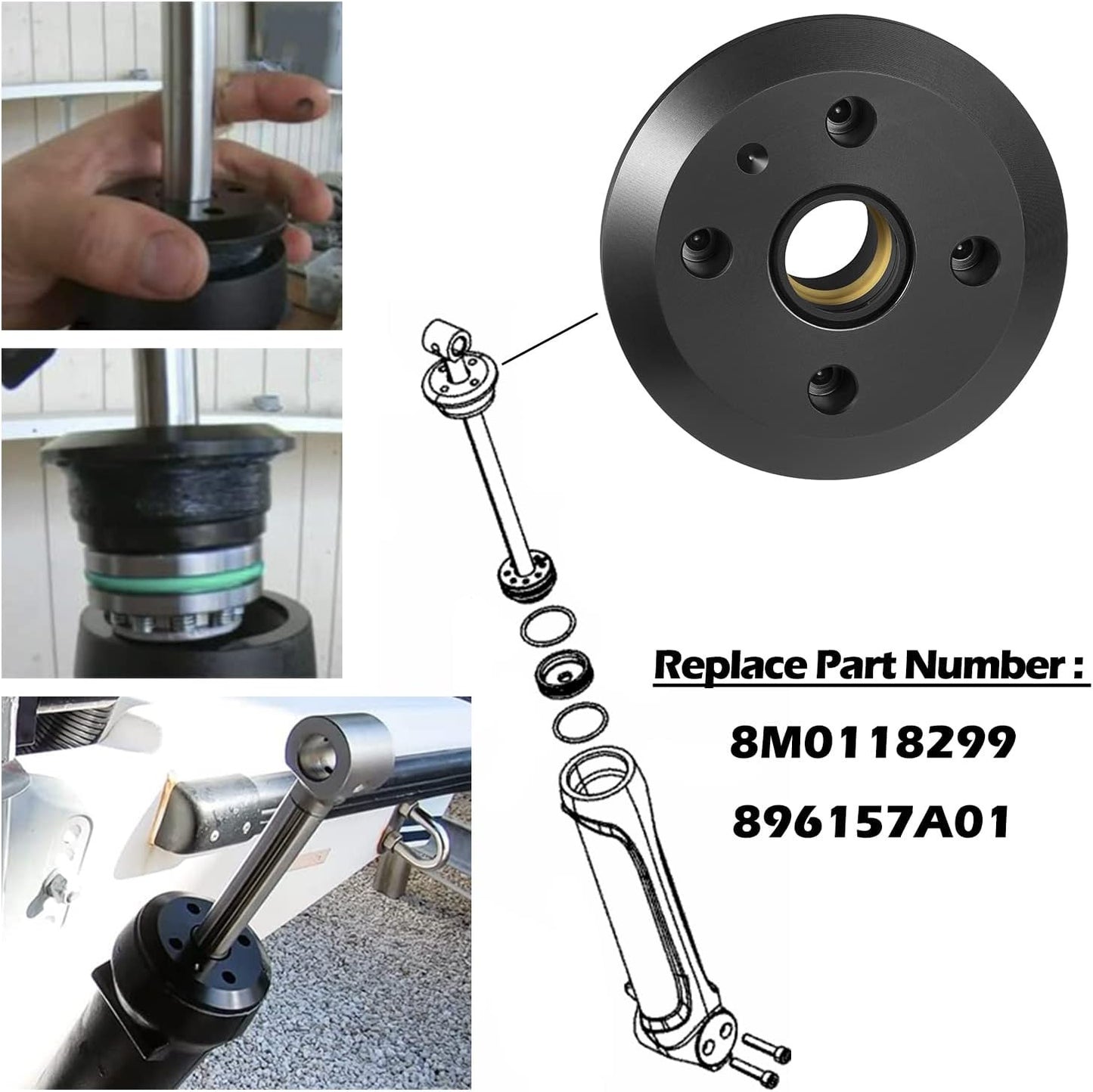 Trim Cap Seal Kit for Mercury Outboard 200HP (2004–2023) 2Pcs