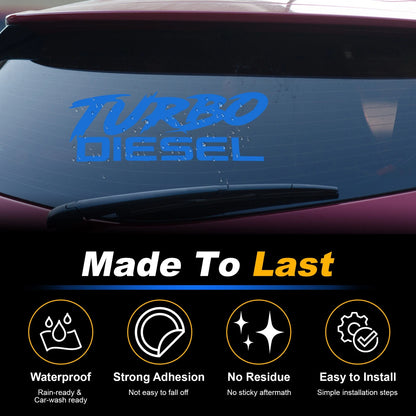 Reflective Bumper Decal for Turbo Diesel