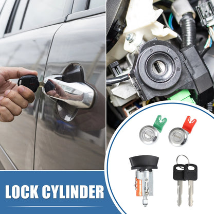 Ignition Switch Lock Cylinder Door Lock Cylinder with Key for Ford E150 250 (1992–2014)