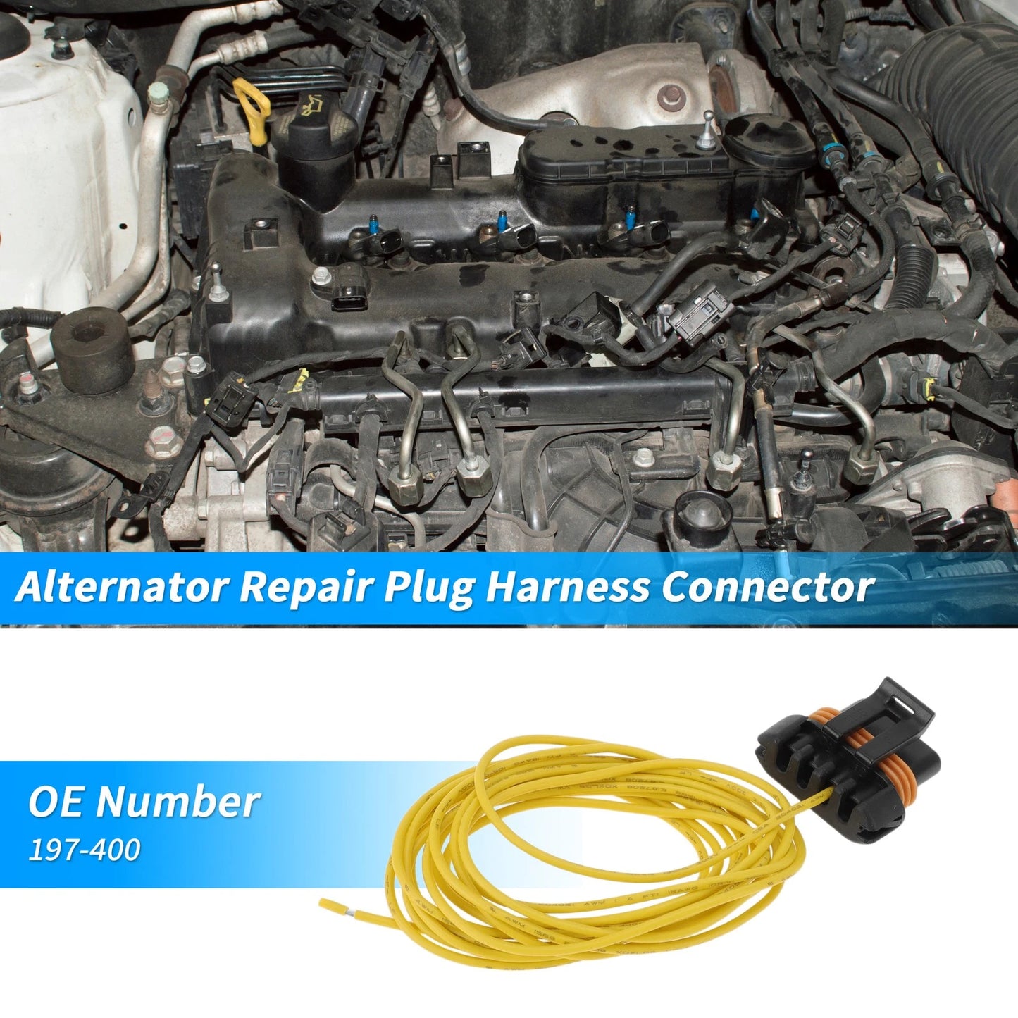 Alternator Repair Plug Harness Connector for Chevrolet Malibu (2000–2010) 197-400