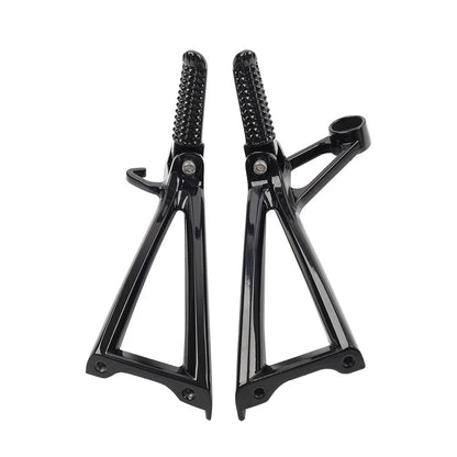 Black Rear Passenger Footrests Pegs for Yamaha YZF R6 (2003-2005)