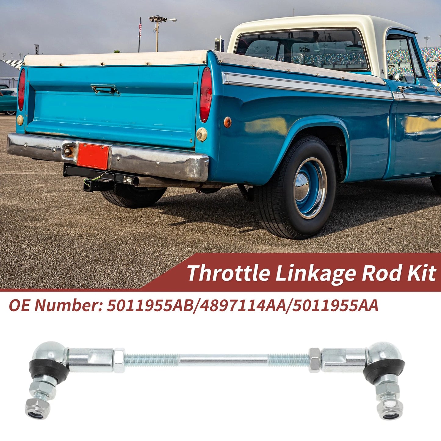 Throttle Linkage Rod for Dodge D250 D350 5.9L Diesel (1989–1991) No.5011955AB