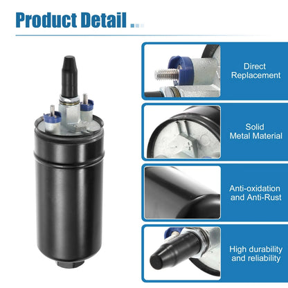 External Inline Fuel Pump Kit 10AN Inlet 8AN Outlet for Universal Vehicles